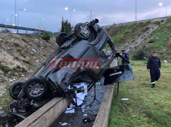 Πάτρα: Το ιχ "έφυγε" από την περιμετρική και τούμπαρε - Σώθηκε από θαύμα ο οδηγός ΦΩΤΟ