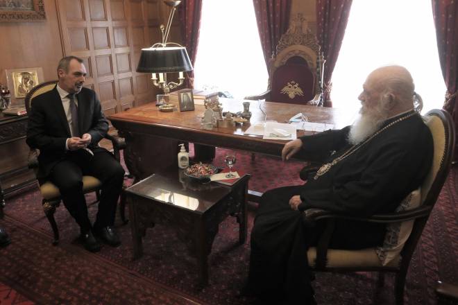 Συνάντηση του Ανδρέα Κατσανιώτη με τον Αρχιεπίσκοπο Αθηνών και Πάσης Ελλάδος