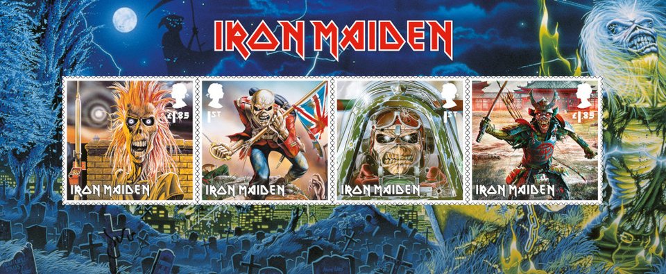 Οι Iron Maiden γίνονται συλλεκτικά γραμματόσημα από τα Βρετανικά Ταχυδρομεία