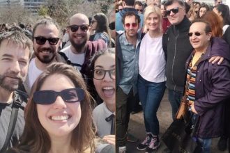 Αντιδράσεις για τις χαμογελαστές φωτογραφίες καλλιτεχνών στην πορεία για τα Τέμπη