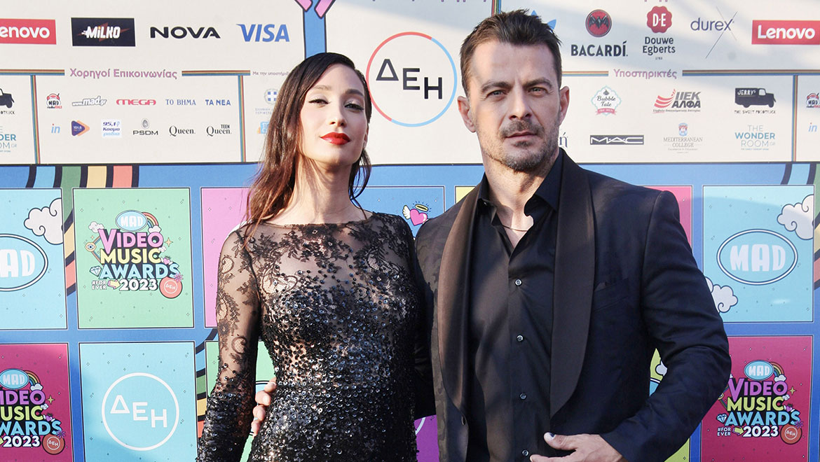 Ο Γιώργος Αγγελόπουλος και η Δήμητρα Βαμβακούση μαζί στα MAD VMA 2023