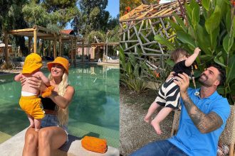 Ιωάννα Τούνη - Δημήτρης Αλεξάνδρου: Στη Σαντορίνη μαζί με τον έξι μηνών γιο τους