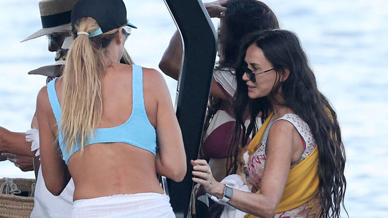 Η Demi Moore συναντήθηκε στη Μύκονο με τη Μαριέττα Χρουσαλά