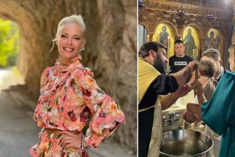 Στην Παναγία Προυσιώτισσα η Ζέτα Μακρυπούλια για τη βάπτιση του ανιψιού της