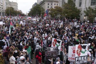Εκατοντάδες χιλιάδες διαδηλωτές υπέρ των Παλαιστινίων στην Ουάσινγκτον