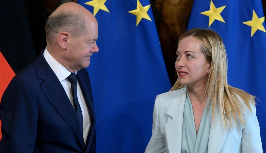 Σολτς - Μελόνι στη γερμανοϊταλική συνάντηση στο Βερολίνο - Κόντρα με τον Πούτιν για Ουκρανία στη G20