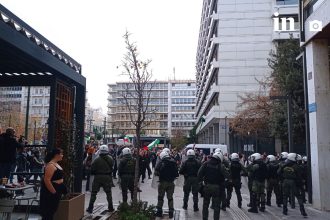 Ένταση και προσαγωγές στο Σύνταγμα σε πορεία για την Παλαιστίνη