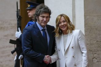Ιταλία: Συνάντηση της Τζόρτζια Μελόνι με τον Χαβιέρ Μιλέι