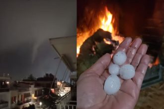 Ρόδος: Ανεμοστρόβιλος προκάλεσε ζημιές στην περιοχή της Καλλιθέας – Χαλάζι στο μέγεθος καρυδιού