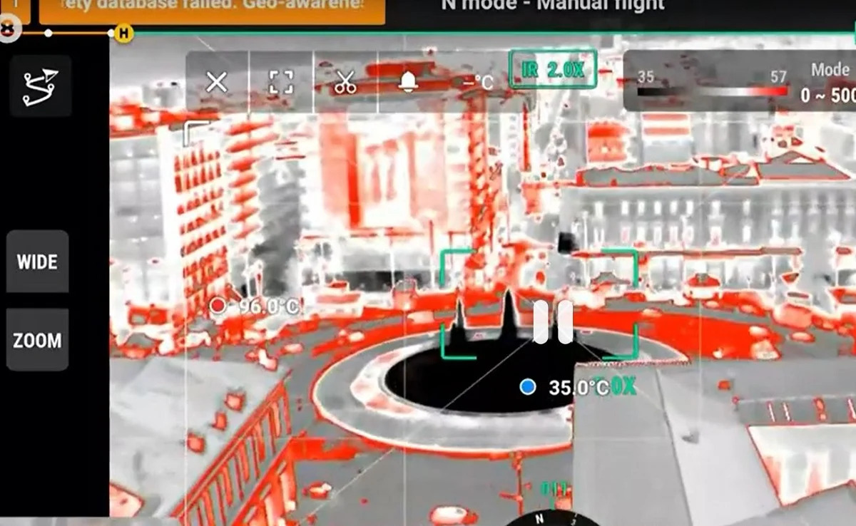 «Κόλαση» στην Ομόνοια με 96,2 βαθμούς Κελσίου - Εντυπωσιακά πλάνα από θερμική κάμερα πάνω από την Αθήνα