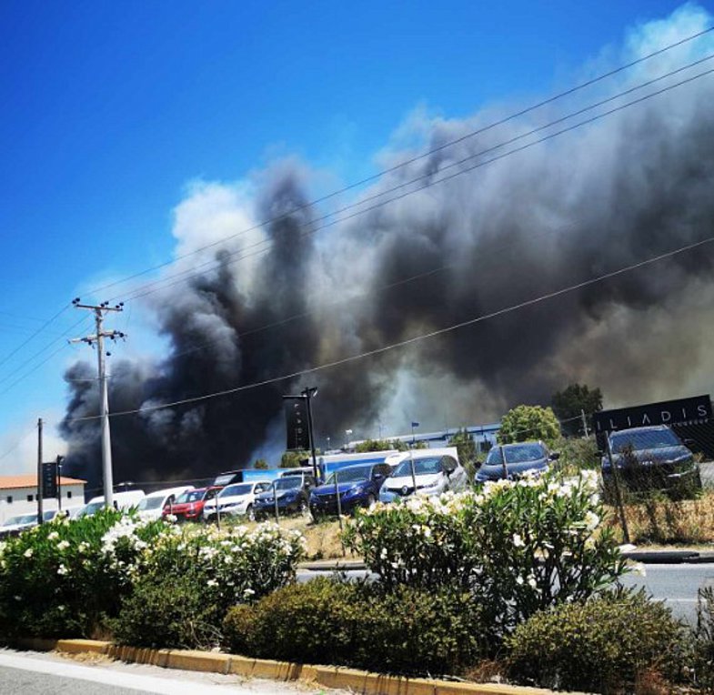 Πυρκαγιά στη Βάρης-Κορωπίου: Εκκενώθηκαν τρία ιδιωτικά εκπαιδευτήρια