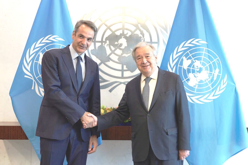 Μητσοτάκης σε Γκουτέρες: Μη αποδεκτή η κατάσταση της Κύπρου - Να αξιοποιηθεί κάθε δυνατότητα για λύση