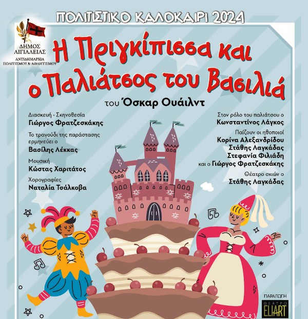 «Η πριγκίπισσα και ο παλιάτσος του βασιλιά»: Παιδική παράσταση το Σάββατο 27 Ιουλίου στο «Γ. Παππάς»