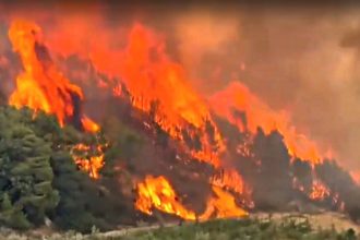 Κόρινθος: Καίει ανεξέλεγκτη η μεγάλη φωτιά - Οι φλόγες κατευθύνονται στο Κούτσι Νεμέας, μήνυμα από το 112 (ΒΙΝΤΕΟ)