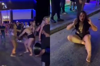 Άγριο ξύλο μεταξύ Αγγλίδων τουριστριών για τα μάτια ενός άνδρα ΒΙΝΤΕΟ