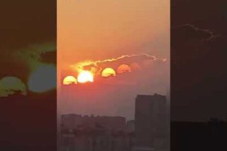 Κίνα: Το ηλιοβασίλεμα με τους επτά ήλιους - ΒΙΝΤΕΟ