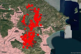 Πύρινο μέτωπο 30 χιλιομέτρων στη βορειοανατολική Αττική – Σοκάρει ο χάρτης της NASA