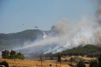 Φωτιά στην Εύβοια: Συνεχίζεται η μάχη με διάσπαρτες εστίες