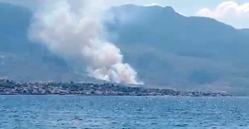 Μεγάλη δασική φωτιά στα Μέγαρα - Μηνύματα του 112 για εκκένωση