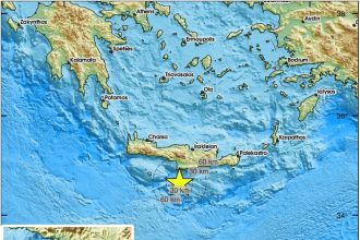 Διπλός σεισμός 4,8 και 4,1 Ρίχτερ ανοιχτά του Ηρακλείου