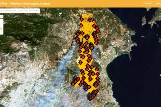 Δορυφορική εικόνα Copernicus με το μέγεθος της καταστροφής στην Αττική: Στα 23 χλμ. το πύρινο μέτωπο - Στάχτη 85.000 στρέμματα