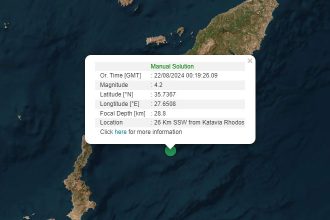 Σεισμός τα ξημερώματα στην Ρόδο