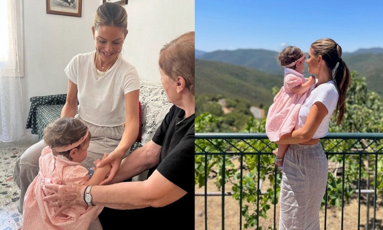 Μαρία Μενούνος: Στον Άκοβο Αρκαδίας μαζί με την κόρη της