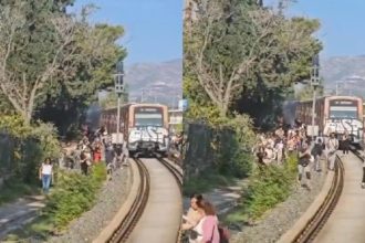 Φωτιά σε συρμό του Ηλεκτρικού στη Νερατζιώτισσα: Οι επιβάτες πηδούσαν από τα βαγόνια και κατέβηκαν στις γραμμές