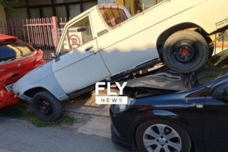 Απίστευτη «καραμπόλα» αυτοκινήτων στη Σπάρτη