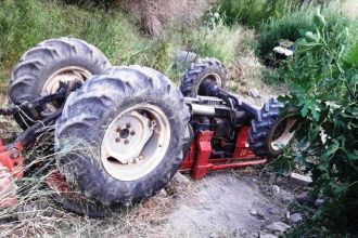 Χωρίς τις αισθήσεις του άνδρας μετά από εκτροπή τρακτέρ