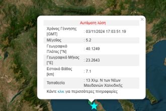 Χαλκιδική: Τι λένε οι σεισμολόγοι για τον σεισμό των 5,2 Ρίχτερ - Η στιγμή της δόνησης