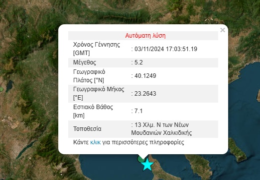 Χαλκιδική: Τι λένε οι σεισμολόγοι για τον σεισμό των 5,2 Ρίχτερ - Η στιγμή της δόνησης