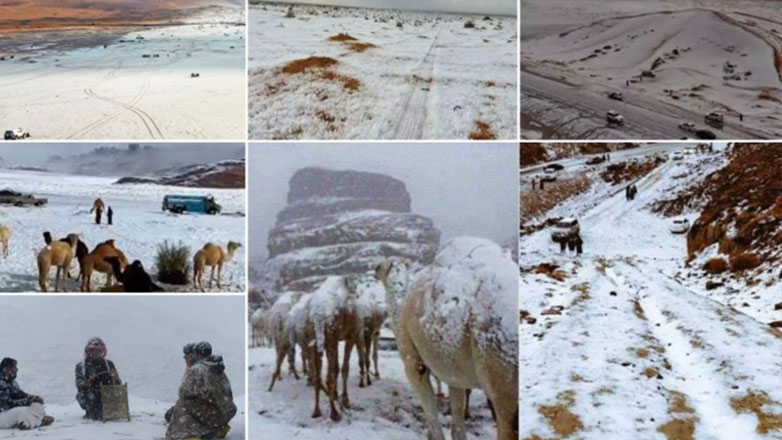ΑΠΙΣΤΕΥΤΟ: Χιόνισε στη Σαουδική Αραβία – Πρωτόγνωρες εικόνες
