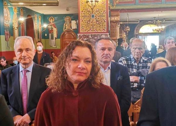 Η Ελένη Αδαμοπούλου στην Παναγία Τρυπητή ΦΩΤΟ