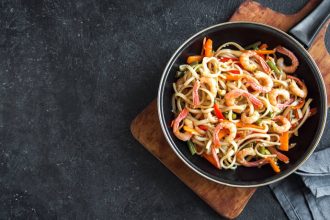 Noodles με γαρίδες