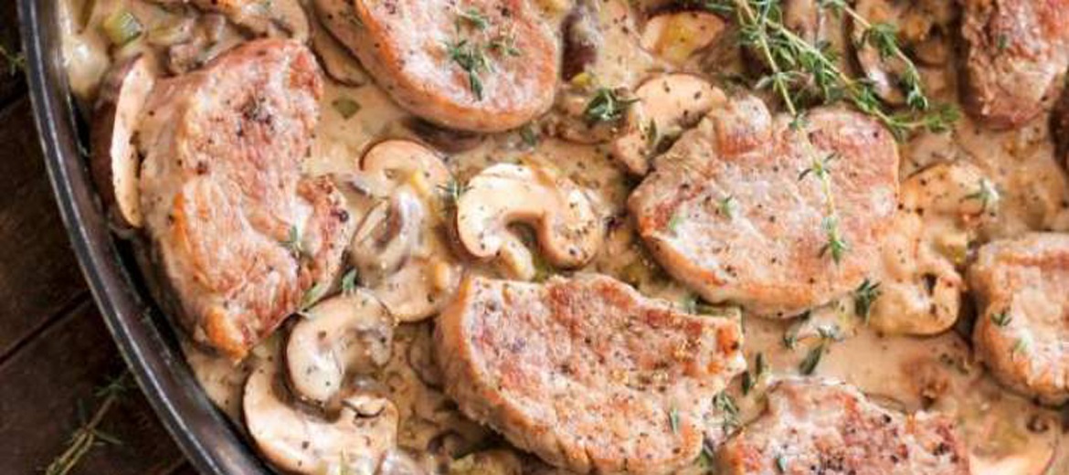 Χοιρινή τηγανιά με κρέμα γάλακτος