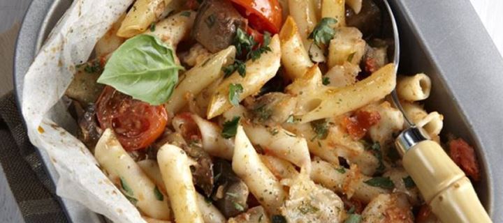 Σήμερα φτιάξτε πένες με μοτσαρέλα και μελιτζάνες