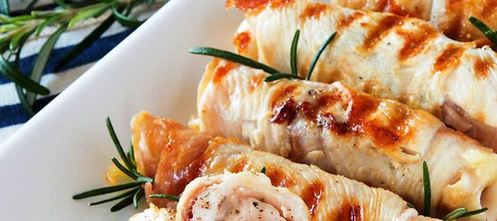 Νόστιμα ρολά κοτόπουλου με τυρί