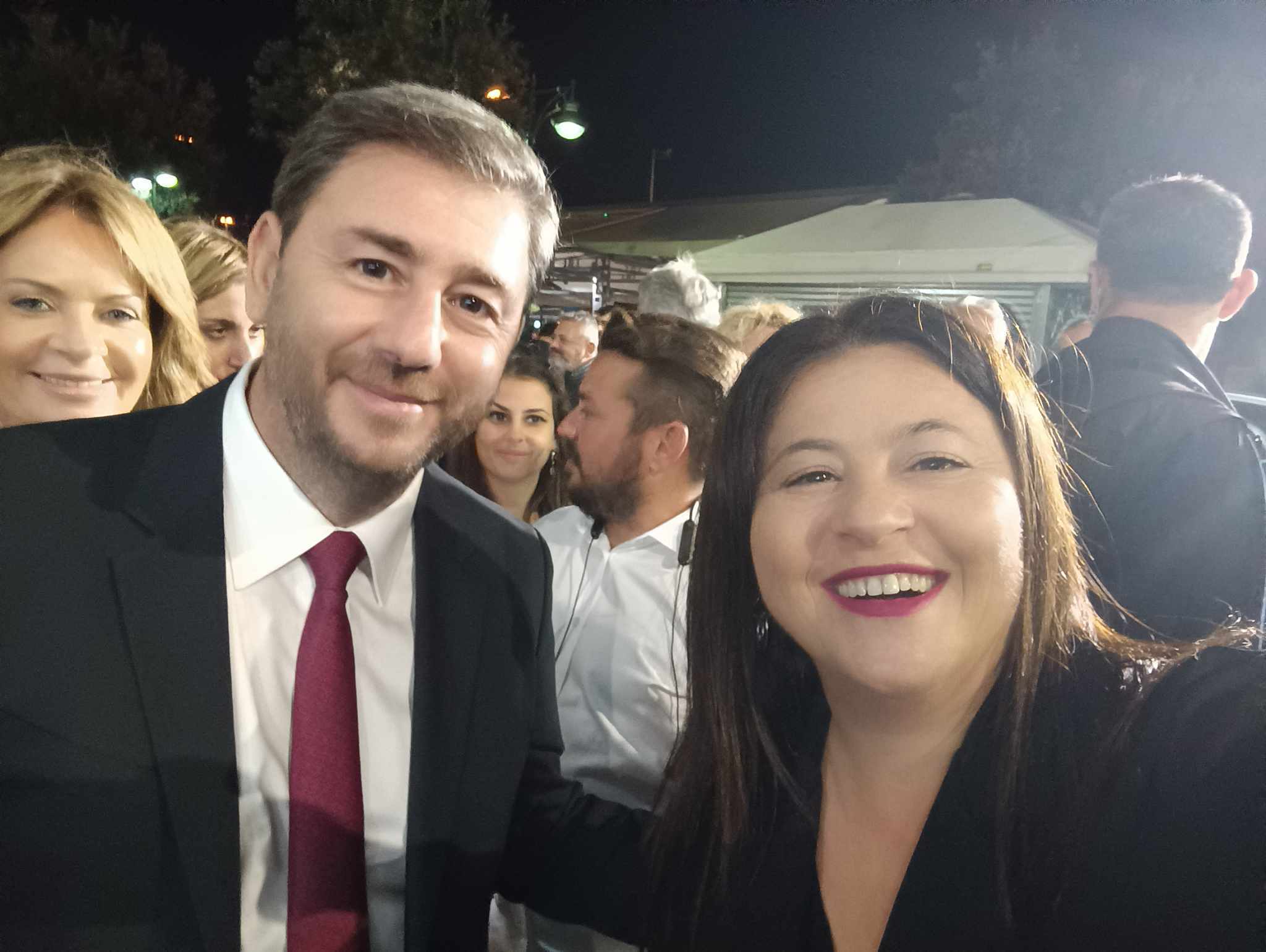 Η Τόνια Παπαλεξάτου με τον Νίκο Ανδρουλάκη