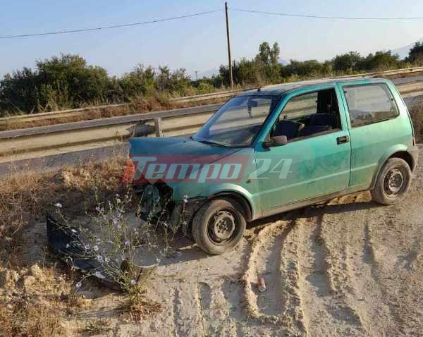 Του ...έφυγε το ΙΧ στην Πατρών-Πύργου - Από θαύμα γλύτωσε ο οδηγός