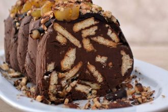 Απολαυστικός κορμός σοκολάτας χωρίς ζάχαρη