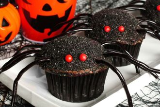 Muffins - αράχνες για το Halloween!