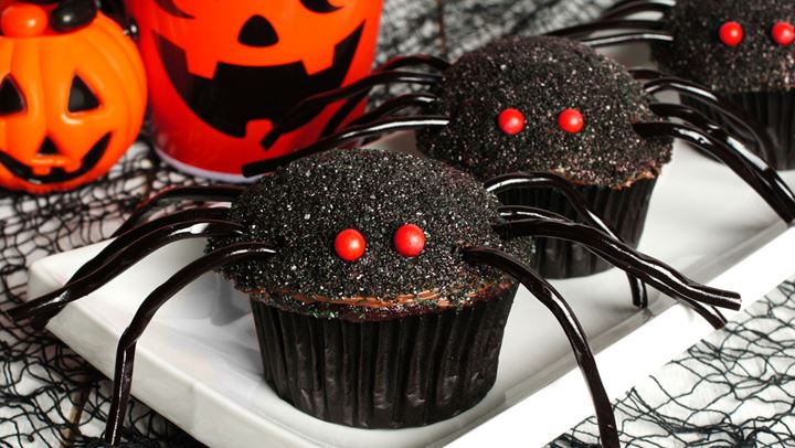 Muffins - αράχνες για το Halloween!