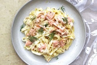 Ταλιατέλες με σολομό και κρέμα γάλακτος για όλη την οικογένεια!