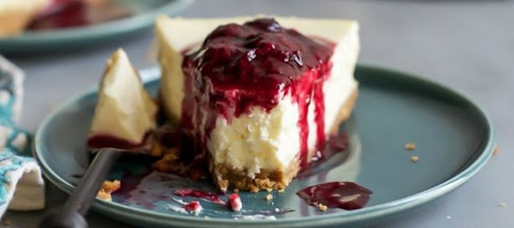 Cheesecake με ανθότυρο και φρούτα