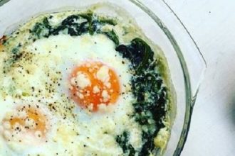 Χόρτα με αβγά και σπανάκι