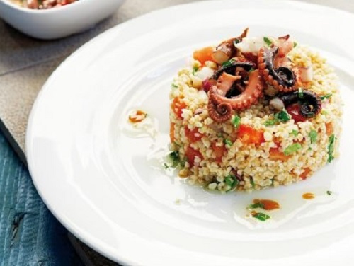 Πικάντικο χταπόδι με πλιγούρι