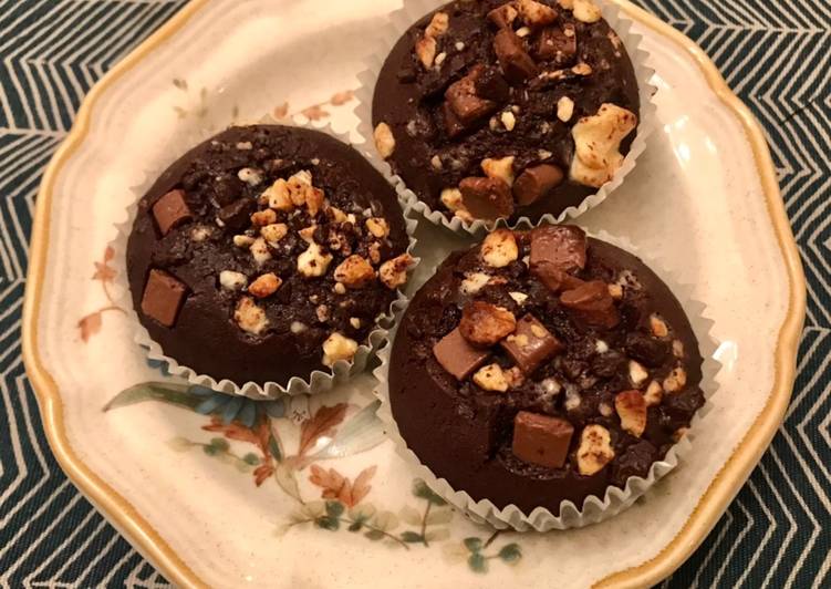 Muffins με κακάο και ελαιόλαδο