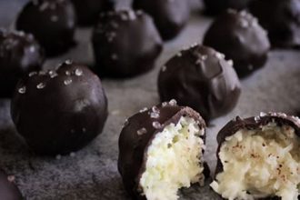 Μπουκίτσες σοκολάτας με γέμιση καρύδα