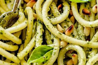 Σπαγγέτι με πέστο σπιτικό